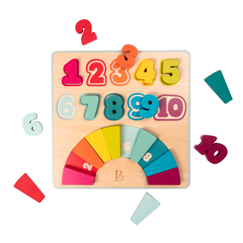 Battat | Wooden Number Puzzle Counting Rainbows