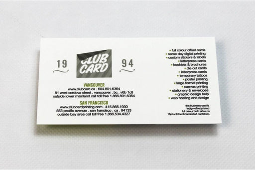 Pure Black 34 pt Soft Touch Laminated Foil Stamed Business Cards