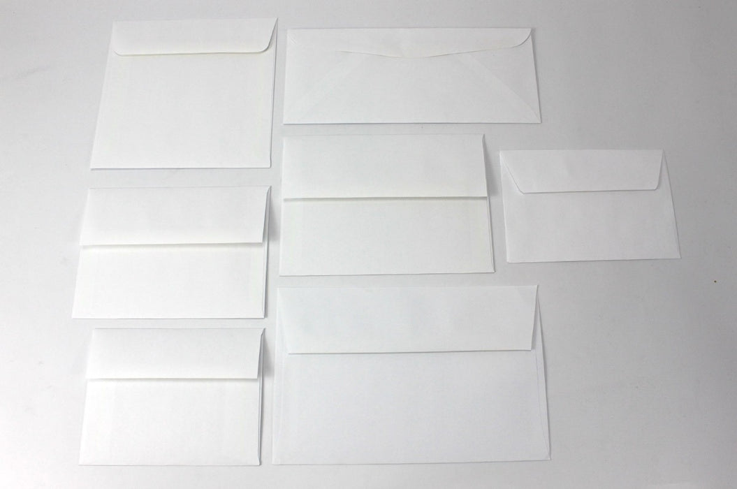 Blank White Wove Envelopes on 60lb Smooth And Uncoated Paper Stock —  Clubcard Printing USA