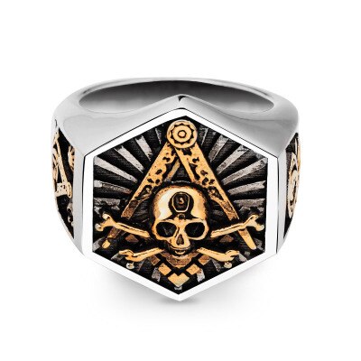 Totenkopf Ring Illuminati Herren