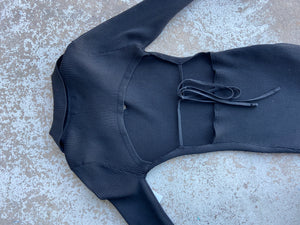 Black Prettylittlething Bodycon collar dress, Xs - Thrift Pony