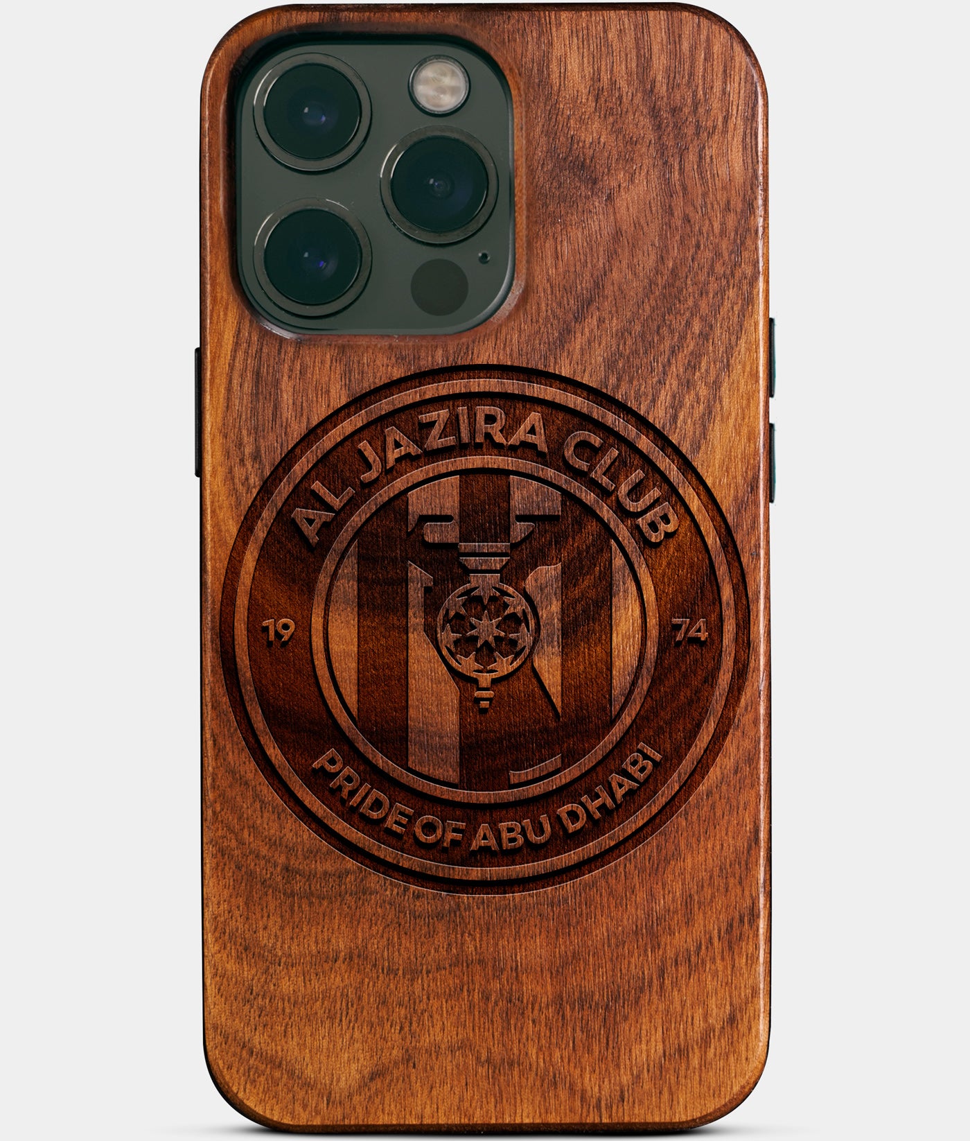 Custom Al Jazira Club iPhone Cases - Personalized Al Jazira Club Gifts For Men - 2022 Al Jazira Club  Christmas Gifts - Carved Wood Custom Abu Dhabi Gift For Him - Monogrammed unusual Emirati iPhone 14 | iPhone 14 Pro | 14 Plus Covers | iPhone 13 | iPhone 13 Pro | iPhone 13 Pro Max | iPhone 12 Pro Max 
| iPhone 12 By Engraved In Nature