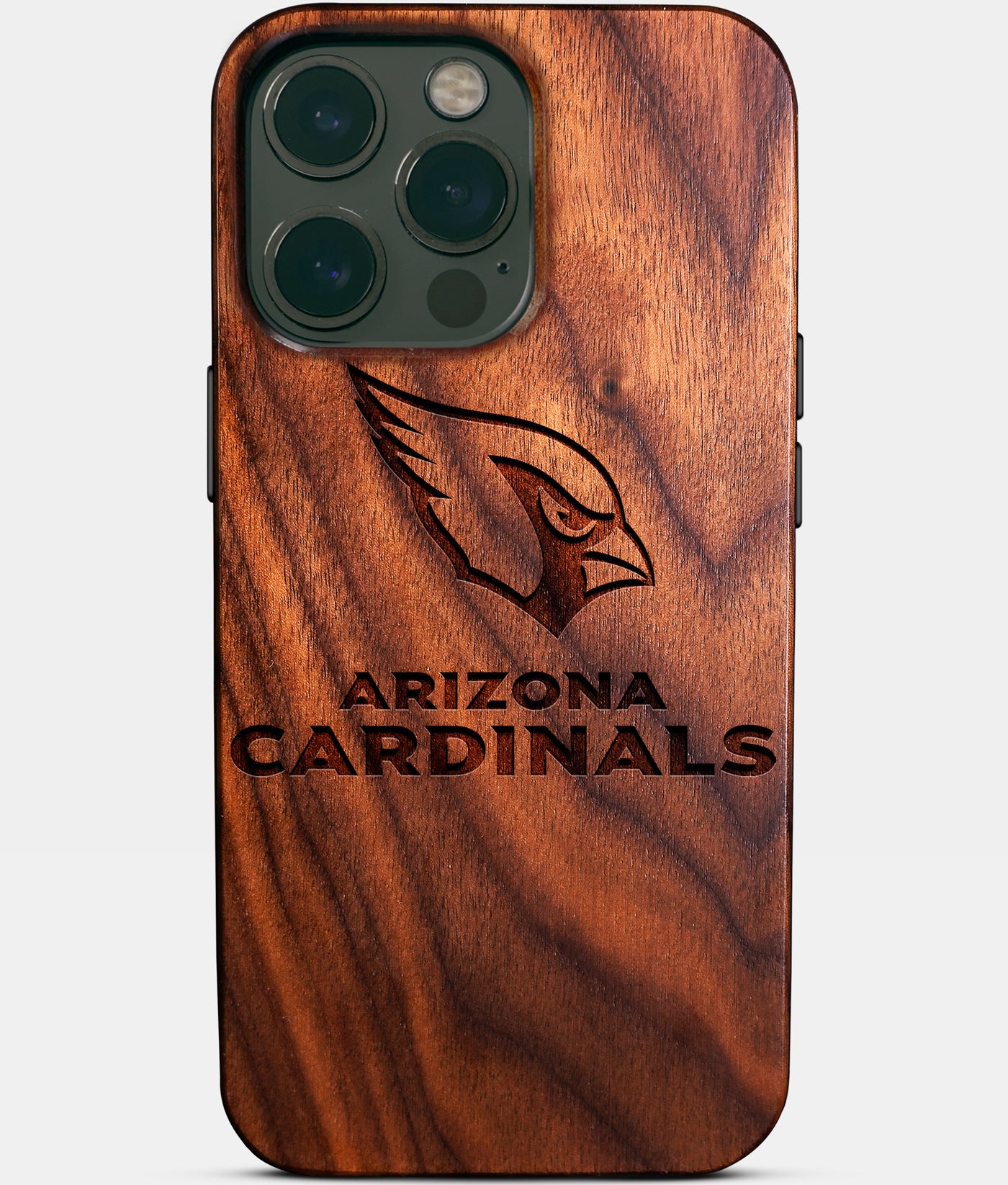 Custom Arizona Cardinals iPhone 14/14 Pro/14 Pro Max/14 Plus Case - Carved Wood Arizona Cardinals Cover - Eco-friendly Arizona Cardinals iPhone 14 Case - Custom Arizona Cardinals Gift For Him - Monogrammed Personalized iPhone 14 Cover By Engraved In Nature