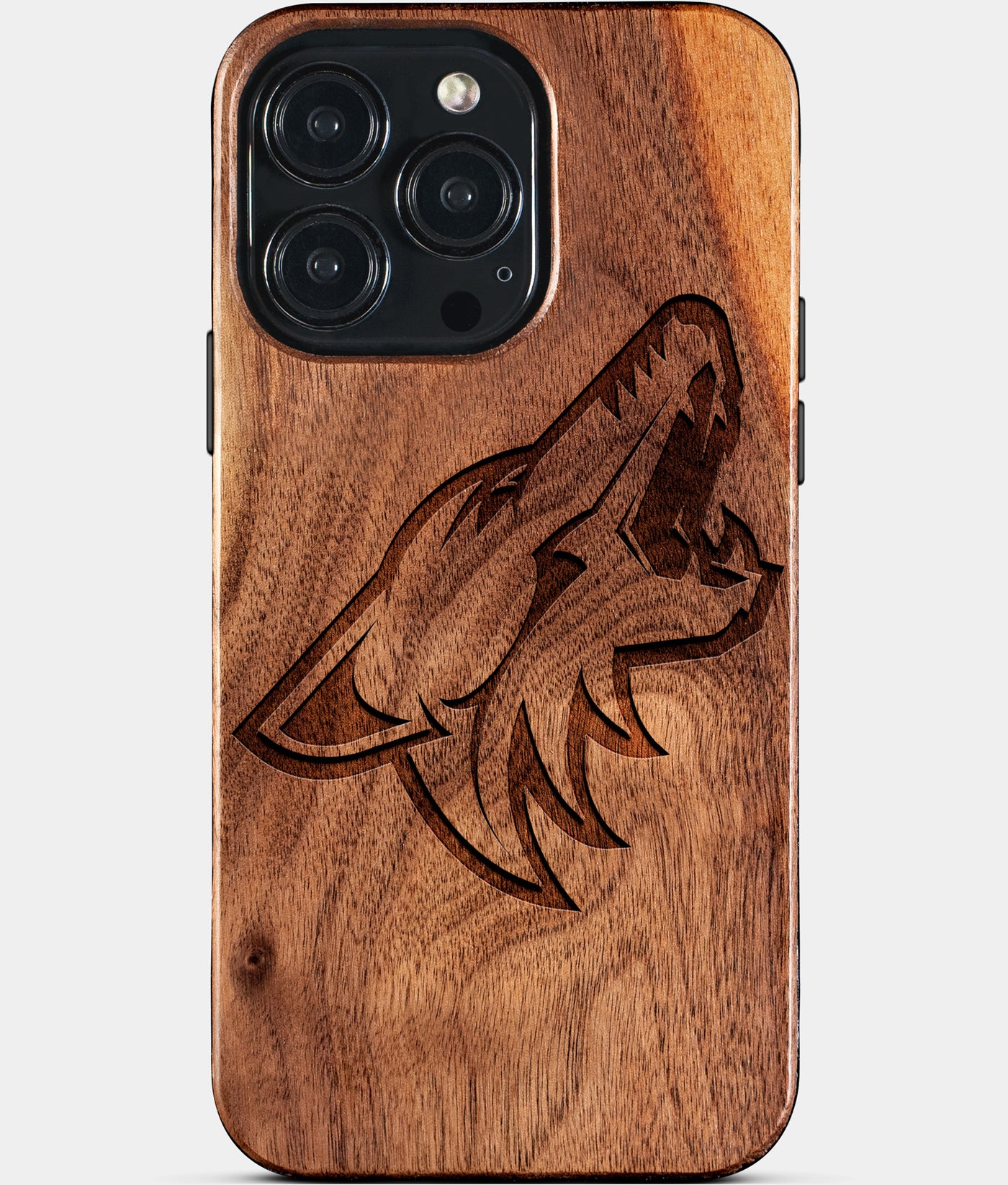 Custom Arizona Coyotes iPhone 15/15 Pro/15 Pro Max/15 Plus Case - Carved Wood Arizona Coyotes Cover - Eco-friendly Arizona Coyotes iPhone 15 Case - Custom Arizona Coyotes Gift For Him - Monogrammed Personalized iPhone 15 Cover By Engraved In Nature