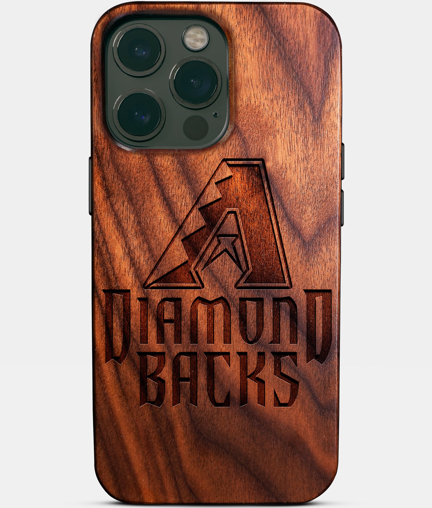 Custom Arizona Diamondbacks iPhone 14/14 Pro/14 Pro Max/14 Plus Case - Carved Wood Diamondbacks Cover - Eco-friendly Arizona Diamondbacks iPhone 14 Case - Custom Arizona Diamondbacks Gift For Him - Monogrammed Personalized iPhone 14 Cover By Engraved In Nature