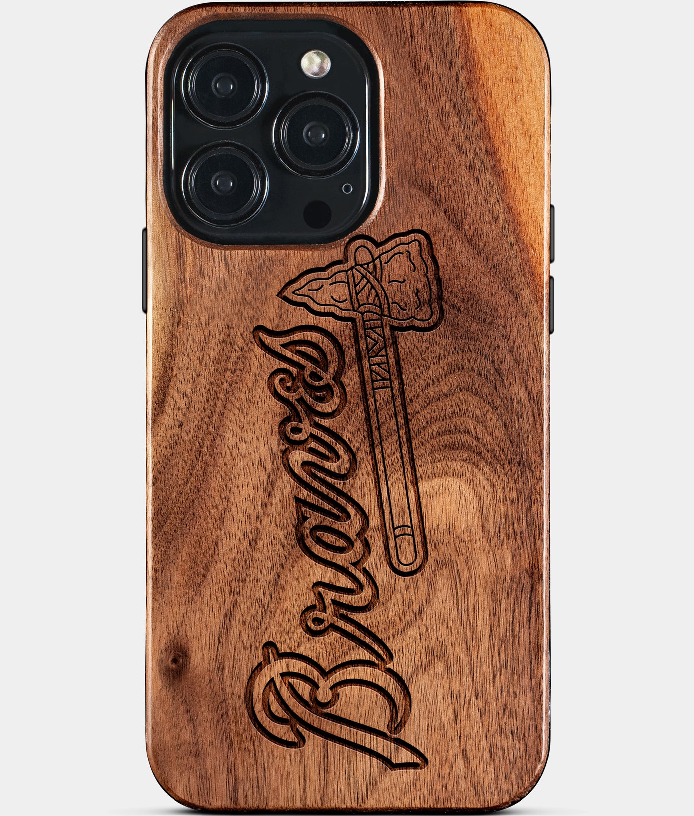 Personalized iPhone 15 Pro Case, Wood Carved iPhone 15 Pro Cover