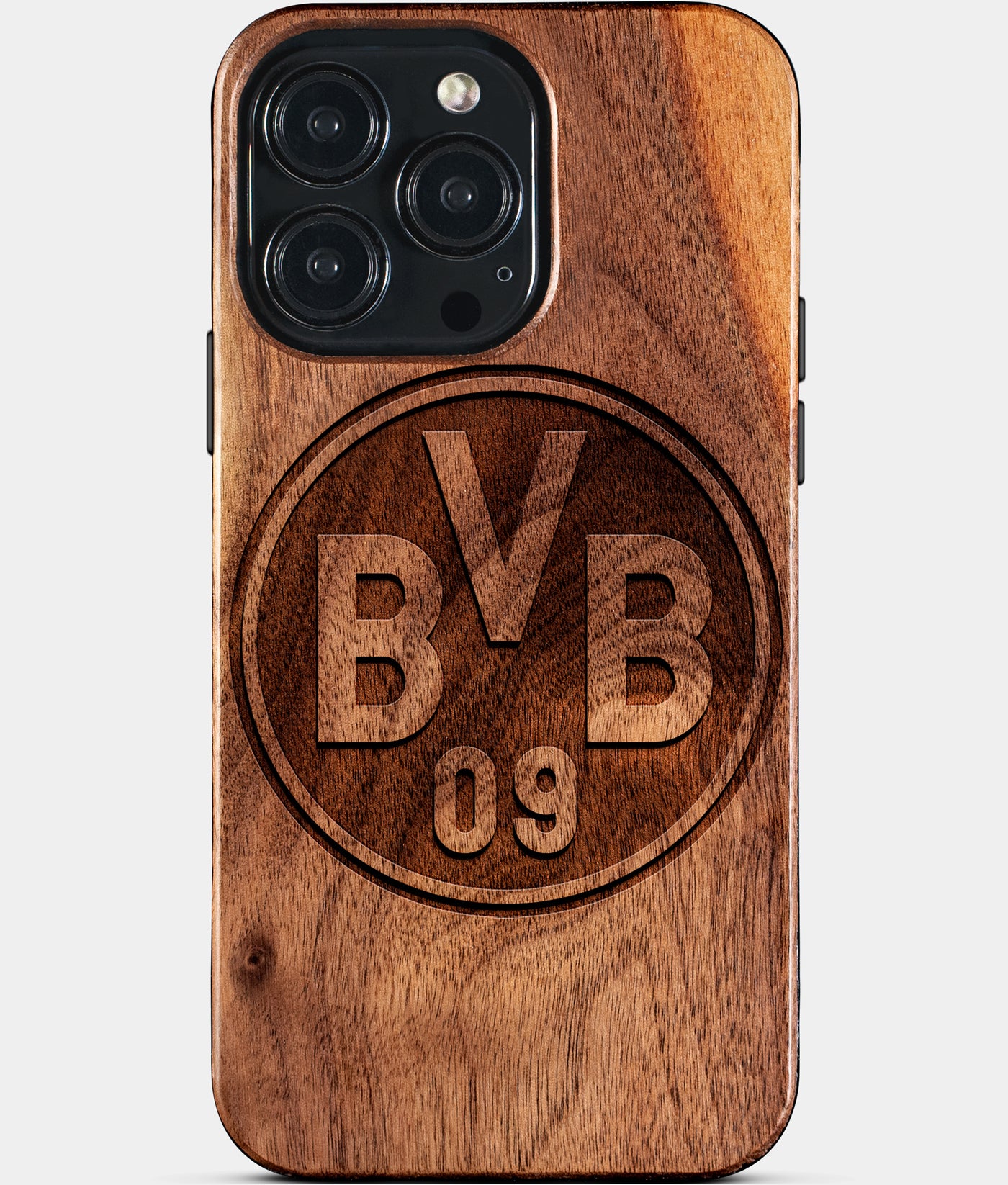 Custom Borussia Dortmund iPhone 15/15 Pro/15 Pro Max/15 Plus Case - Carved Wood Borussia Dortmund Cover - Eco-friendly Borussia Dortmund iPhone 15 Case - Custom Borussia Dortmund Gift For Him - Monogrammed Personalized iPhone 15 Cover By Engraved In Nature