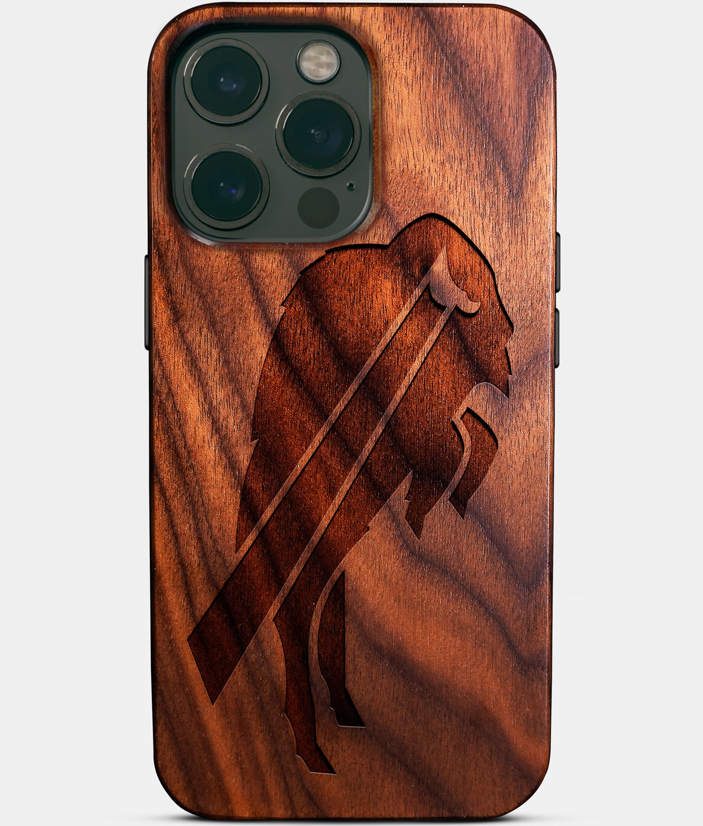 Custom Buffalo Bills iPhone 14/14 Pro/14 Pro Max/14 Plus Case - Carved Wood Bills Cover - Eco-friendly Buffalo Bills iPhone 14 Case - Custom Buffalo Bills Gift For Him - Monogrammed Personalized iPhone 14 Cover By Engraved In Nature