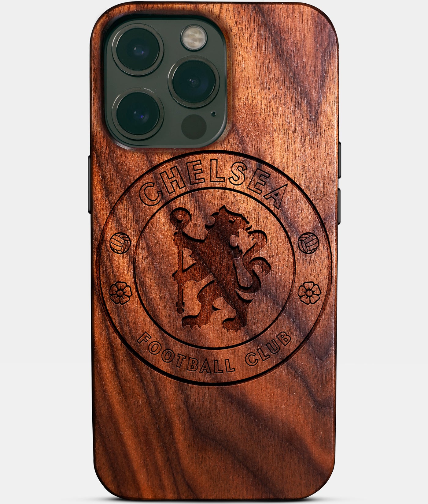 Custom Chelsea F.C. iPhone 14/14 Pro/14 Pro Max/14 Plus Case - Carved Wood Chelsea FC Cover - Eco-friendly Chelsea FC iPhone 14 Case - Custom Chelsea FC Gift For Him - Monogrammed Personalized iPhone 14 Cover By Engraved In Nature