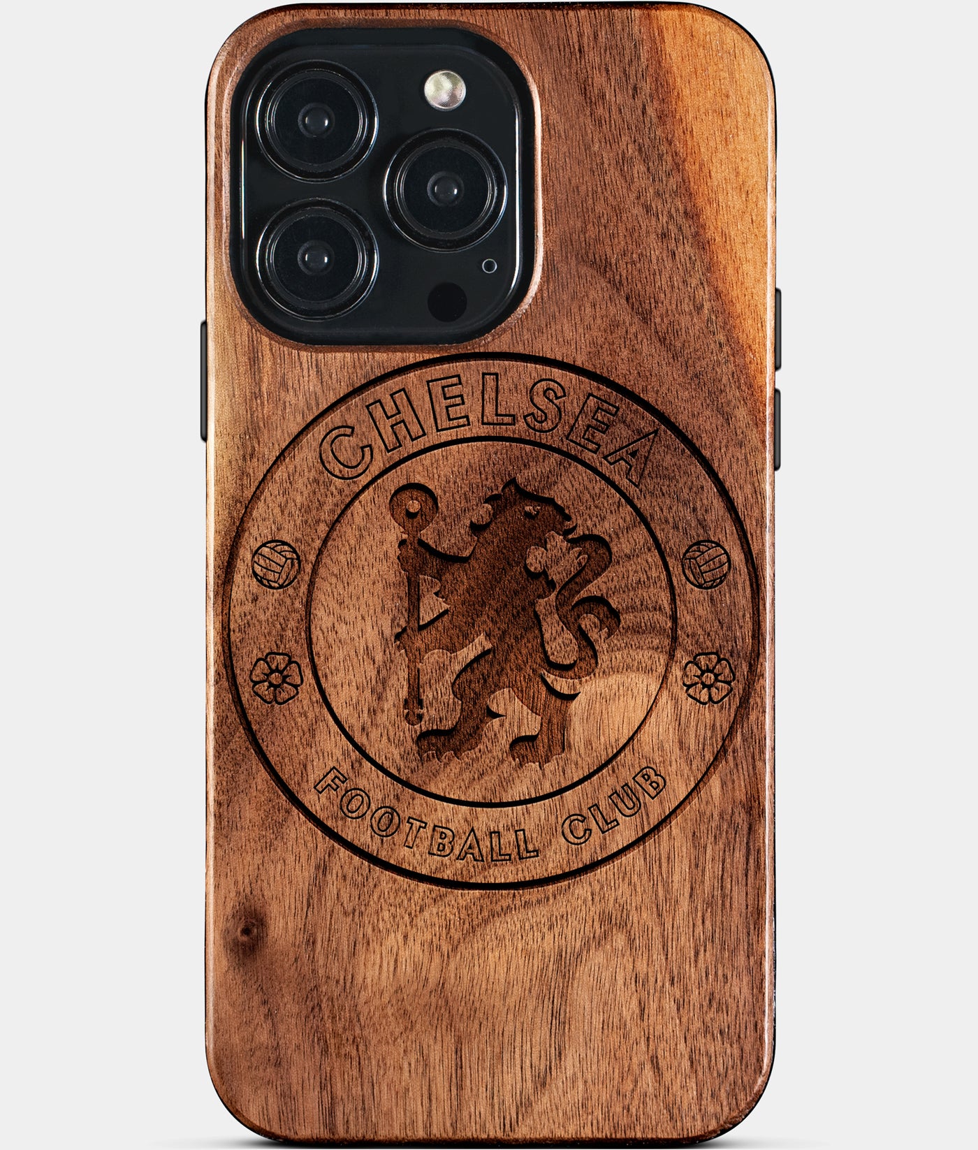 Custom Chelsea F.C. iPhone 15/15 Pro/15 Pro Max/15 Plus Case - Carved Wood Chelsea FC Cover - Eco-friendly Chelsea FC iPhone 15 Case - Custom Chelsea FC Gift For Him - Monogrammed Personalized iPhone 15 Cover By Engraved In Nature