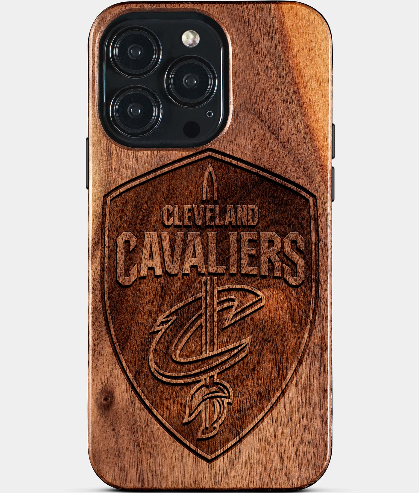 Custom Cleveland Cavaliers iPhone 15/15 Pro/15 Pro Max/15 Plus Case - Carved Wood Cavaliers Cover - Eco-friendly Cleveland Cavaliers iPhone 15 Case - Custom Cleveland Cavaliers Gift For Him - Monogrammed Personalized iPhone 15 Cover By Engraved In Nature