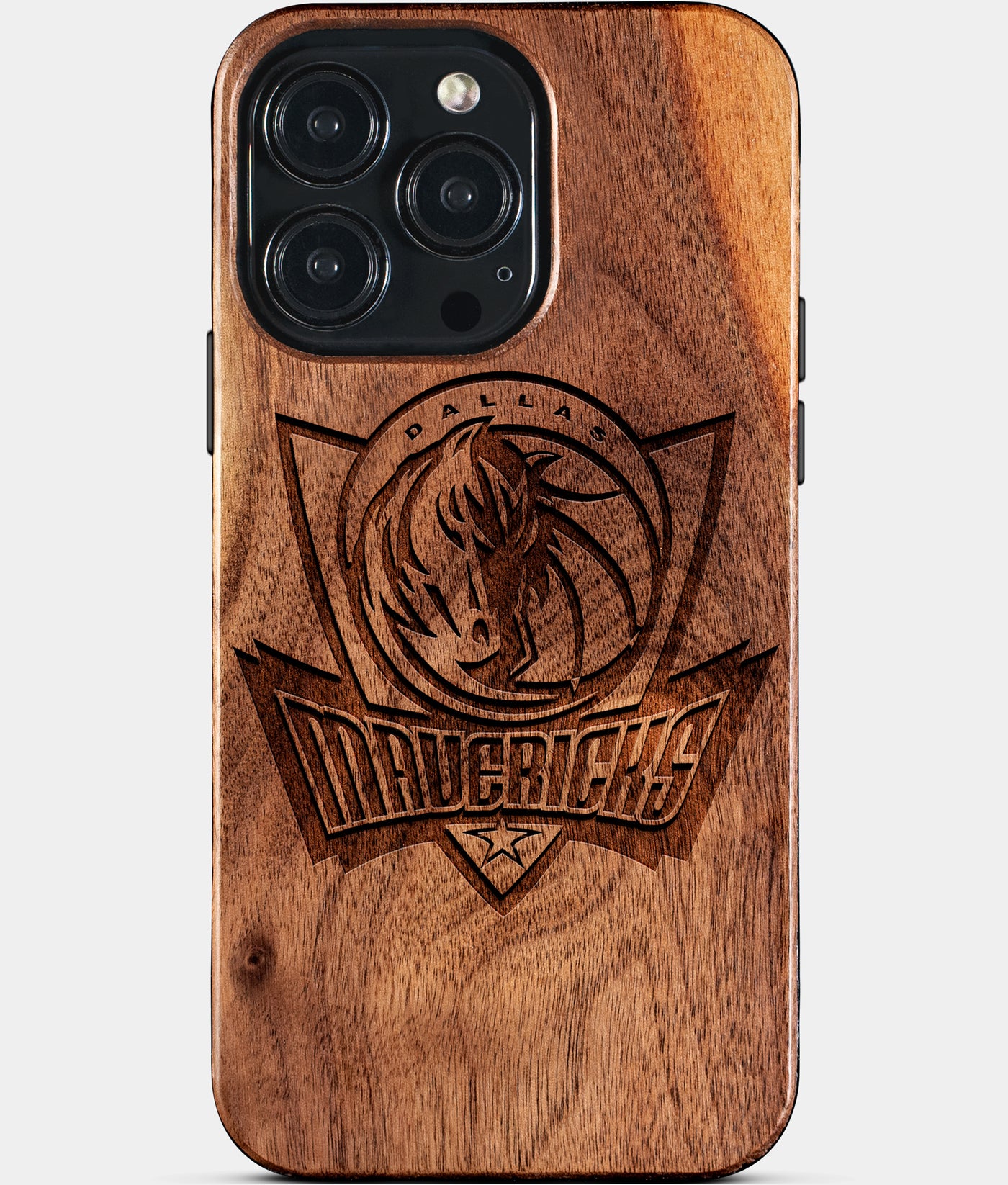 Custom Dallas Mavericks iPhone 15/15 Pro/15 Pro Max/15 Plus Case - Carved Wood Mavericks Cover - Eco-friendly Dallas Mavericks iPhone 15 Case - Custom Dallas Mavericks Gift For Him - Monogrammed Personalized iPhone 15 Cover By Engraved In Nature