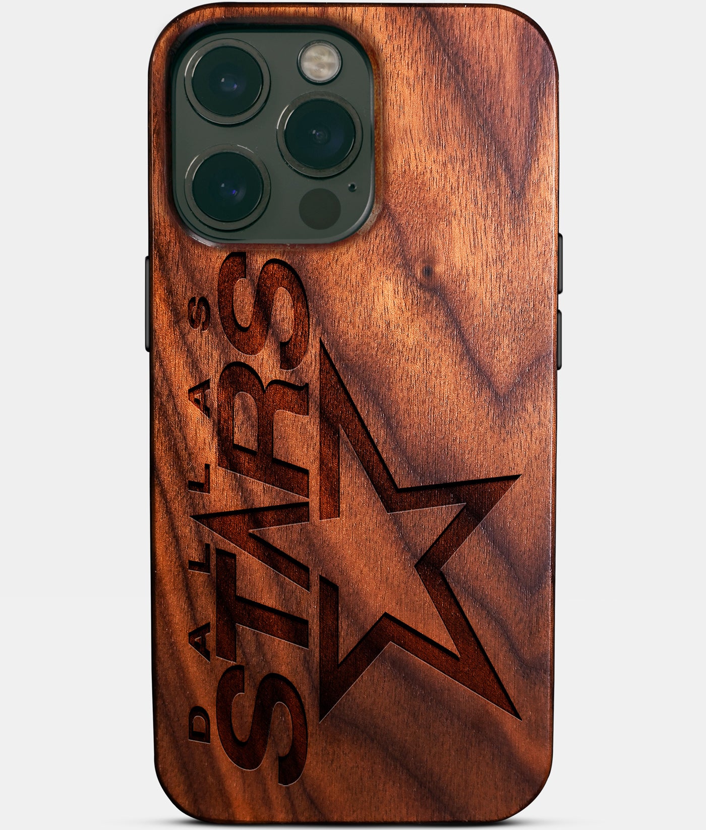 Custom Dallas Stars iPhone 14/14 Pro/14 Pro Max/14 Plus Case - Carved Wood Dallas Stars Cover - Eco-friendly Dallas Stars iPhone 14 Case - Custom Dallas Stars Gift For Him - Monogrammed Personalized iPhone 14 Cover By Engraved In Nature