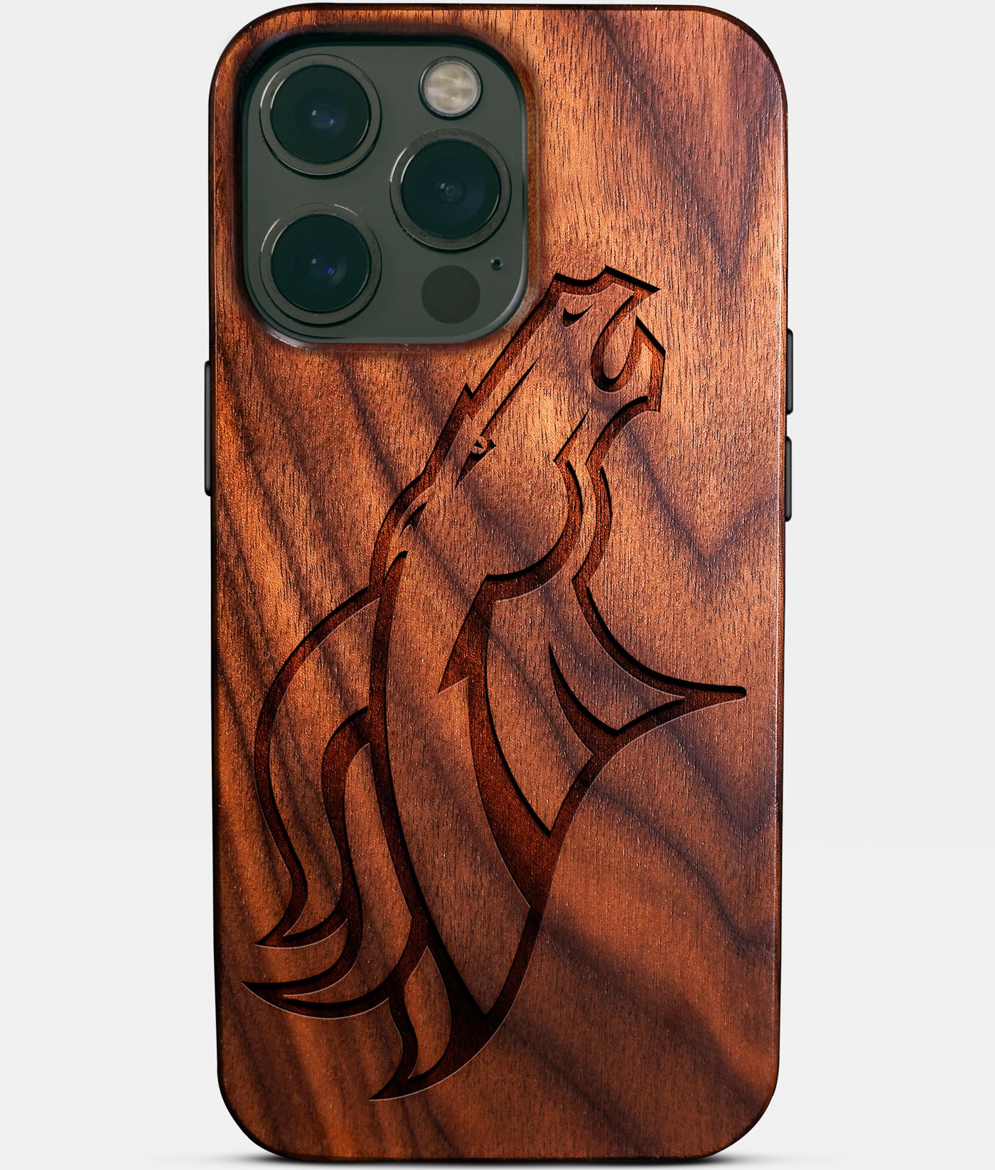 Custom Denver Broncos iPhone 14/14 Pro/14 Pro Max/14 Plus Case - Carved Wood Broncos Cover - Eco-friendly Denver Broncos iPhone 14 Case - Custom Denver Broncos Gift For Him - Monogrammed Personalized iPhone 14 Cover By Engraved In Nature