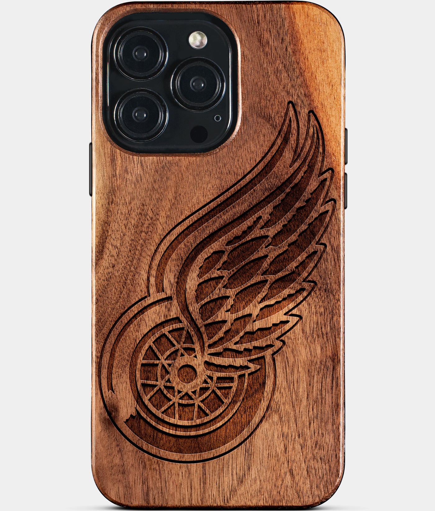 Personalized iPhone 15 Pro Case, Wood Carved iPhone 15 Pro Cover