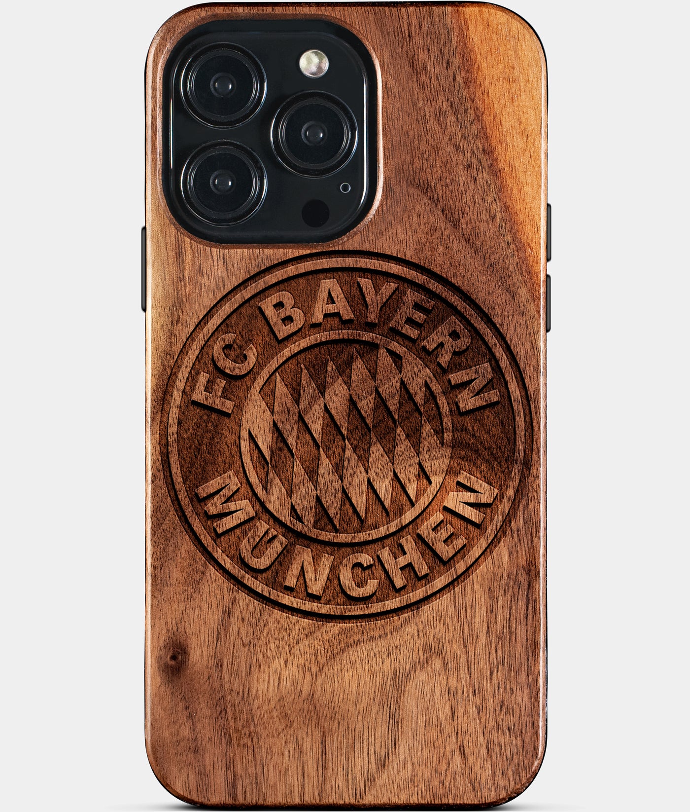 Custom FC Bayern iPhone 15/15 Pro/15 Pro Max/15 Plus Case - Carved Wood FC Bayern Cover - Eco-friendly FC Bayern iPhone 15 Case - Custom FC Bayern Gift For Him - Monogrammed Personalized iPhone 15 Cover By Engraved In Nature