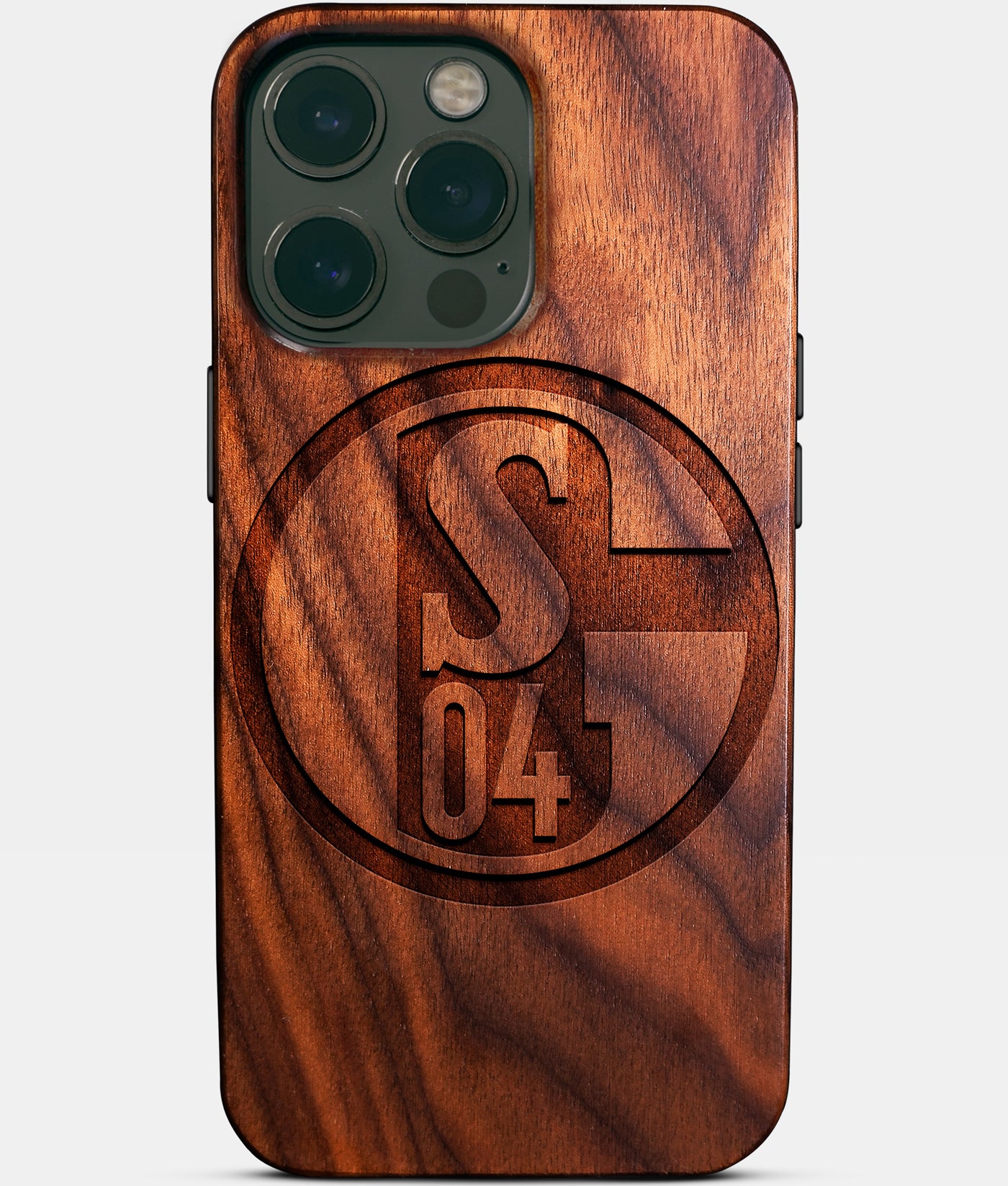 Custom FC Schalke 04 iPhone 14/14 Pro/14 Pro Max/14 Plus Case - Carved Wood FC Schalke 04 Cover - Eco-friendly FC Schalke 04 iPhone 14 Case - Custom FC Schalke 04 Gift For Him - Monogrammed Personalized iPhone 14 Cover By Engraved In Nature