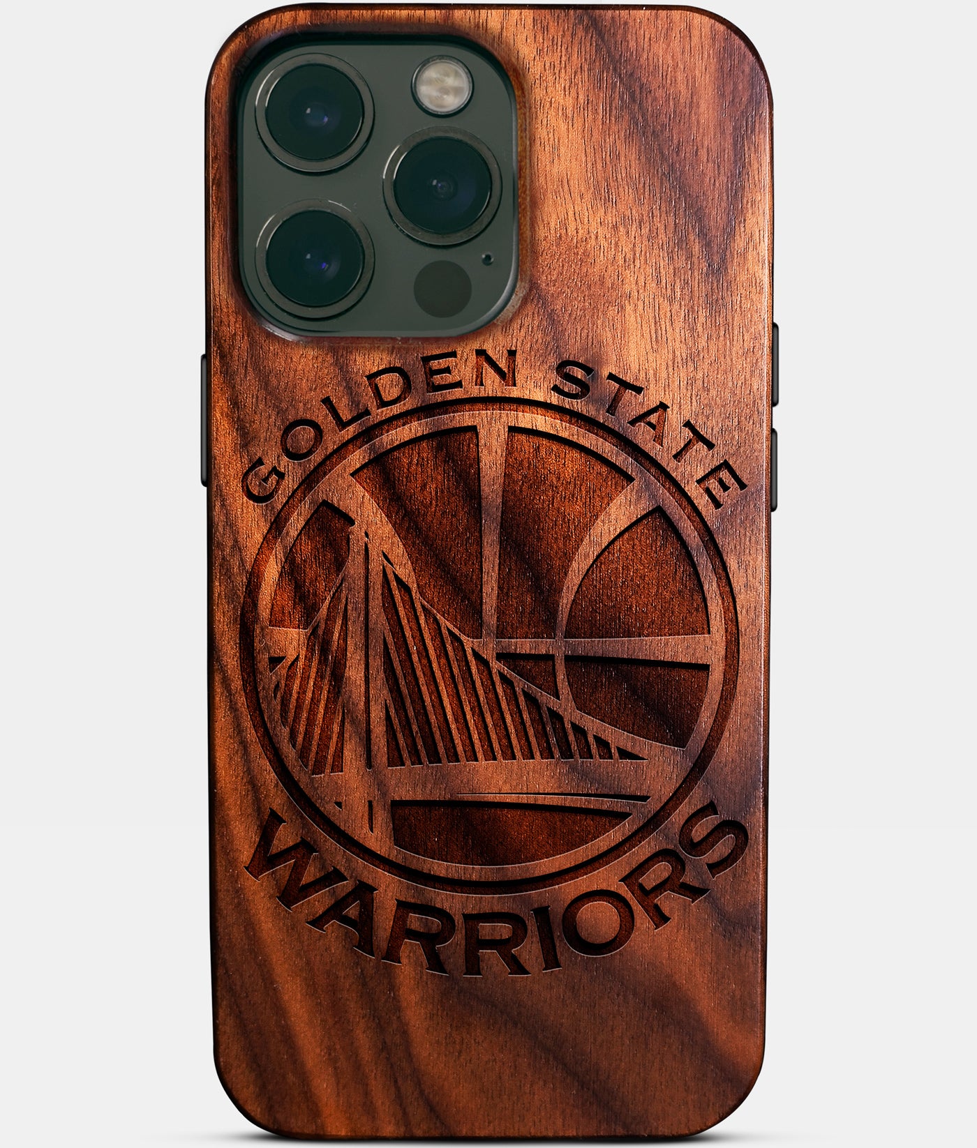 Custom Golden State Warriors iPhone 14/14 Pro/14 Pro Max/14 Plus Case - Carved Wood Warriors Cover - Eco-friendly Golden State Warriors iPhone 14 Case - Custom Golden State Warriors Gift For Him - Monogrammed Personalized iPhone 14 Cover By Engraved In Nature