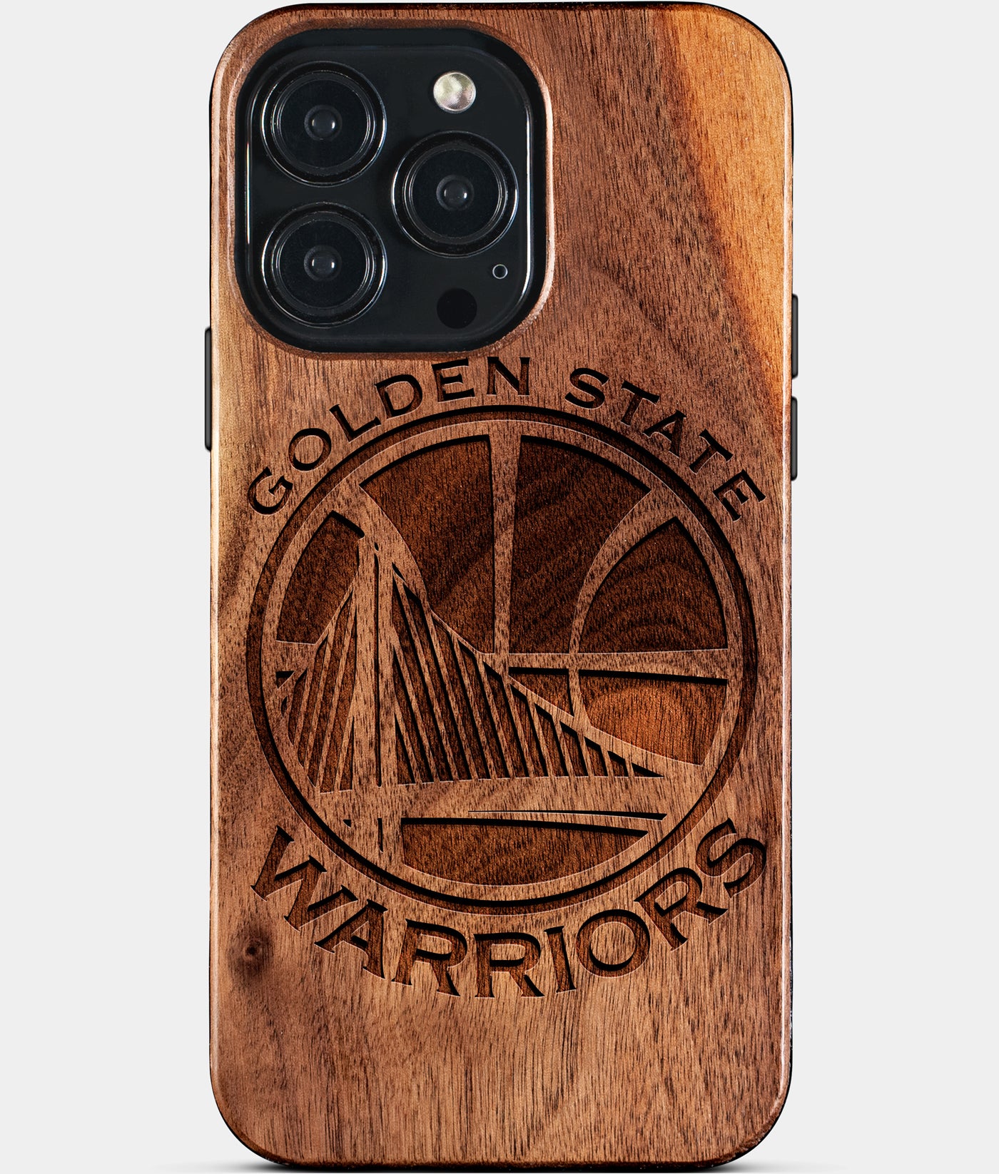 Custom Golden State Warriors iPhone 15/15 Pro/15 Pro Max/15 Plus Case - Carved Wood Warriors Cover - Eco-friendly Golden State Warriors iPhone 15 Case - Custom Golden State Warriors Gift For Him - Monogrammed Personalized iPhone 15 Cover By Engraved In Nature