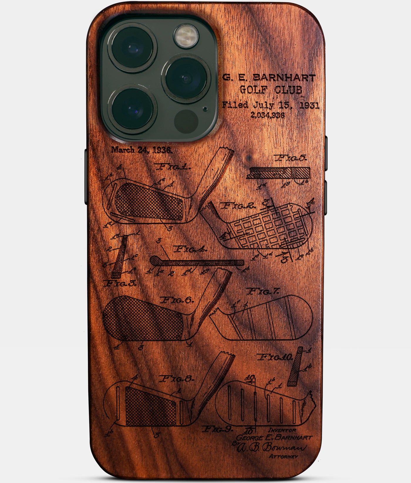 Custom Golf iPhone Cases - Golf Club Personalized Golf Gifts For Men - 2022 golf Christmas Gifts - Best Country Club Gifts - Eco-friendly Groomsmen Golf Gifts For Men - Carved Wood Custom Golf Gift For Him - Monogrammed unusual Golf iPhone 15 | iPhone 15 Pro | 15 Plus Covers By Engraved In Nature