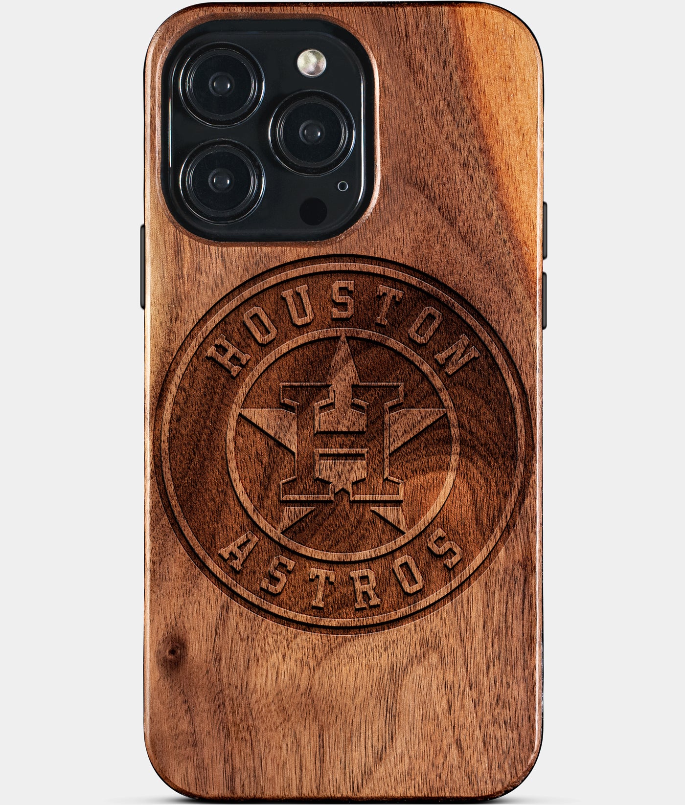 Custom Houston Astros iPhone 15/15 Pro/15 Pro Max/15 Plus Case - Carved Wood Golden Knights Cover - Eco-friendly Houston Astros iPhone 15 Case - Custom Houston Astros Gift For Him - Monogrammed Personalized iPhone 15 Cover By Engraved In Nature