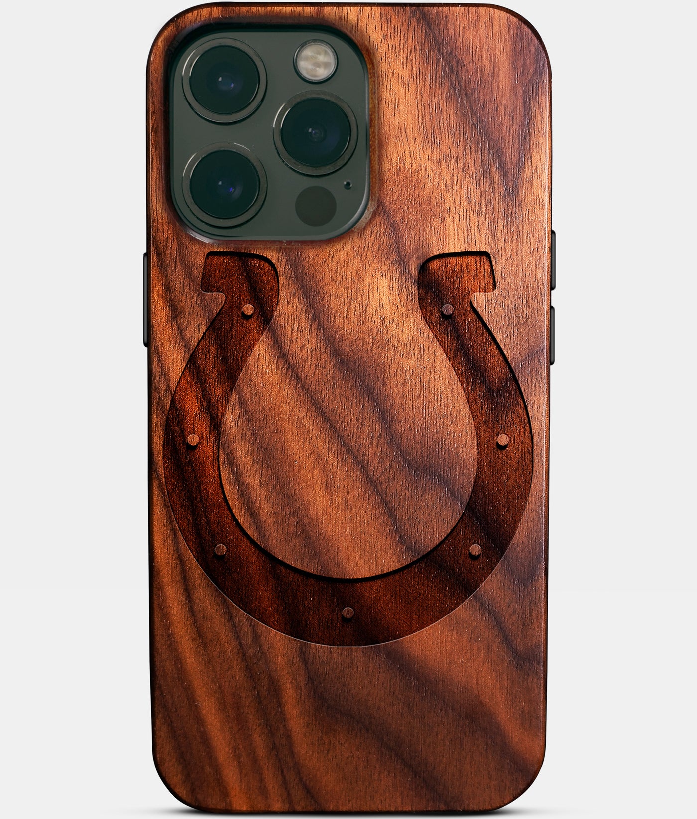 Custom Indianapolis Colts iPhone 14/14 Pro/14 Pro Max/14 Plus Case - Carved  Wood Colts Cover