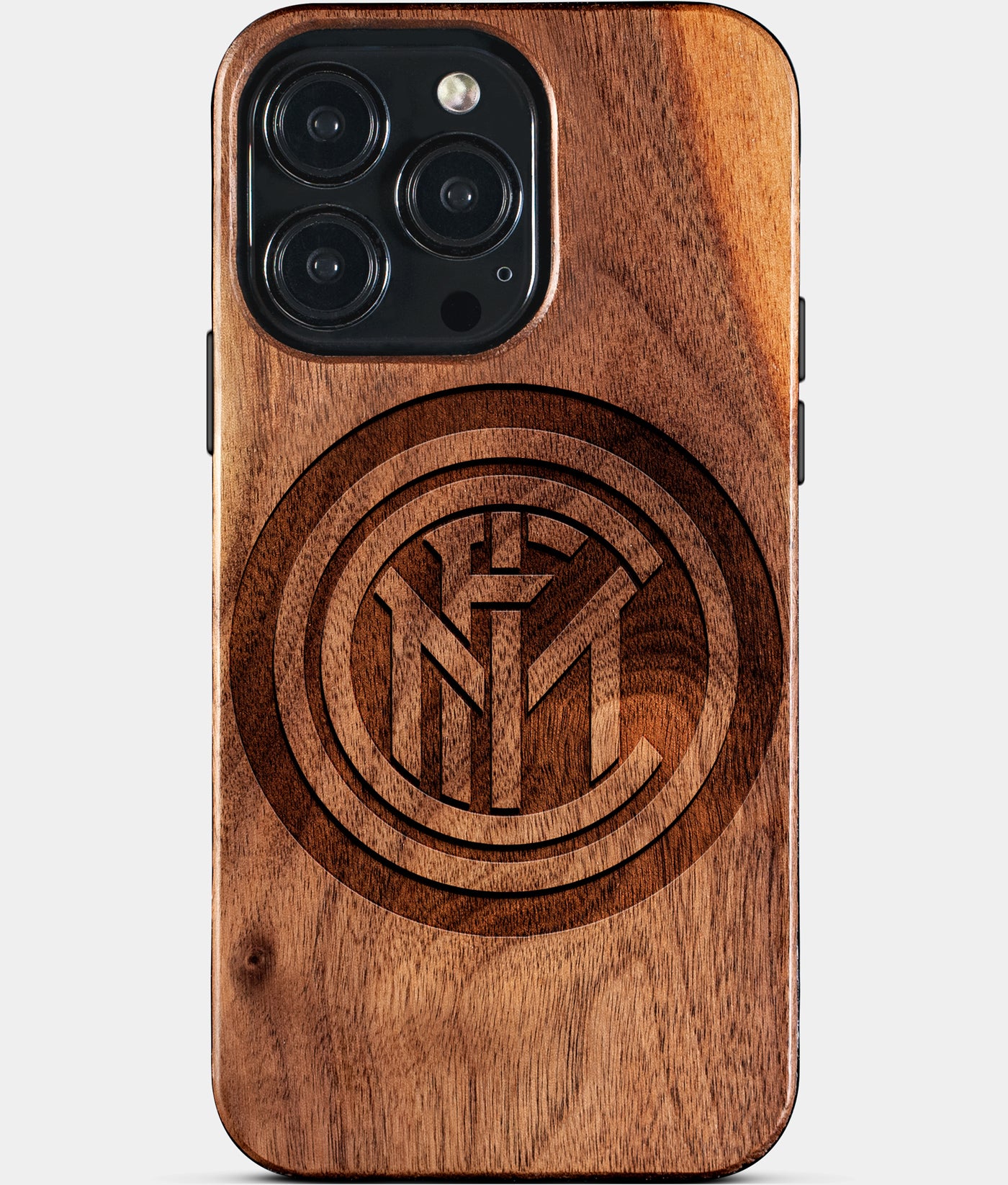 Custom Inter Milan FC iPhone 15/15 Pro/15 Pro Max/15 Plus Case - Carved Wood Inter Milan FC Cover - Eco-friendly Inter Milan FC iPhone 15 Case - Custom Inter Milan FC Gift For Him - Monogrammed Personalized iPhone 15 Cover By Engraved In Nature