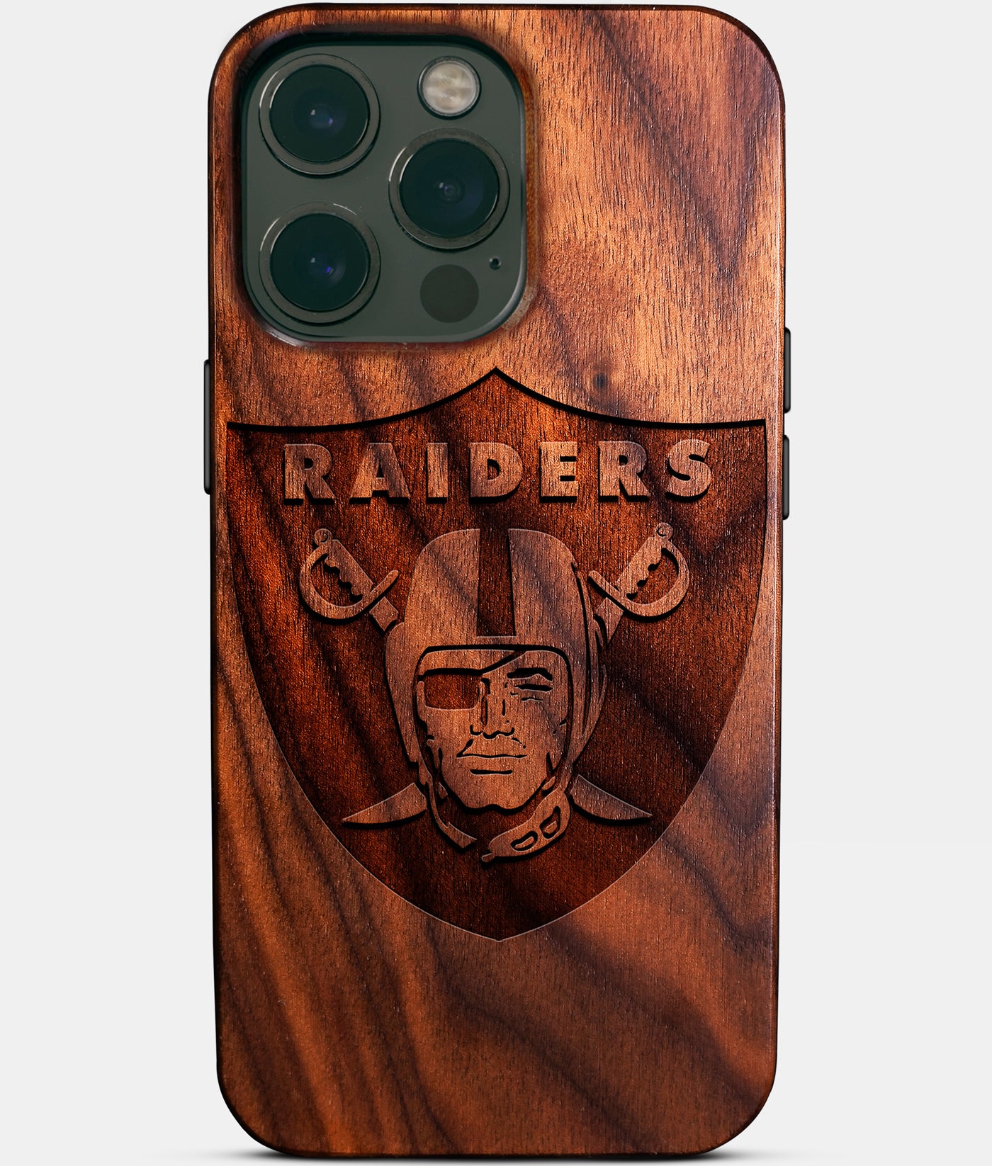 Custom Las Vegas Raiders iPhone 14/14 Pro/14 Pro Max/14 Plus Case - Carved Wood Las Vegas Raiders Cover - Eco-friendly Las Vegas Raiders iPhone 14 Case - Custom Las Vegas Raiders Gift For Him - Monogrammed Personalized iPhone 14 Cover By Engraved In Nature