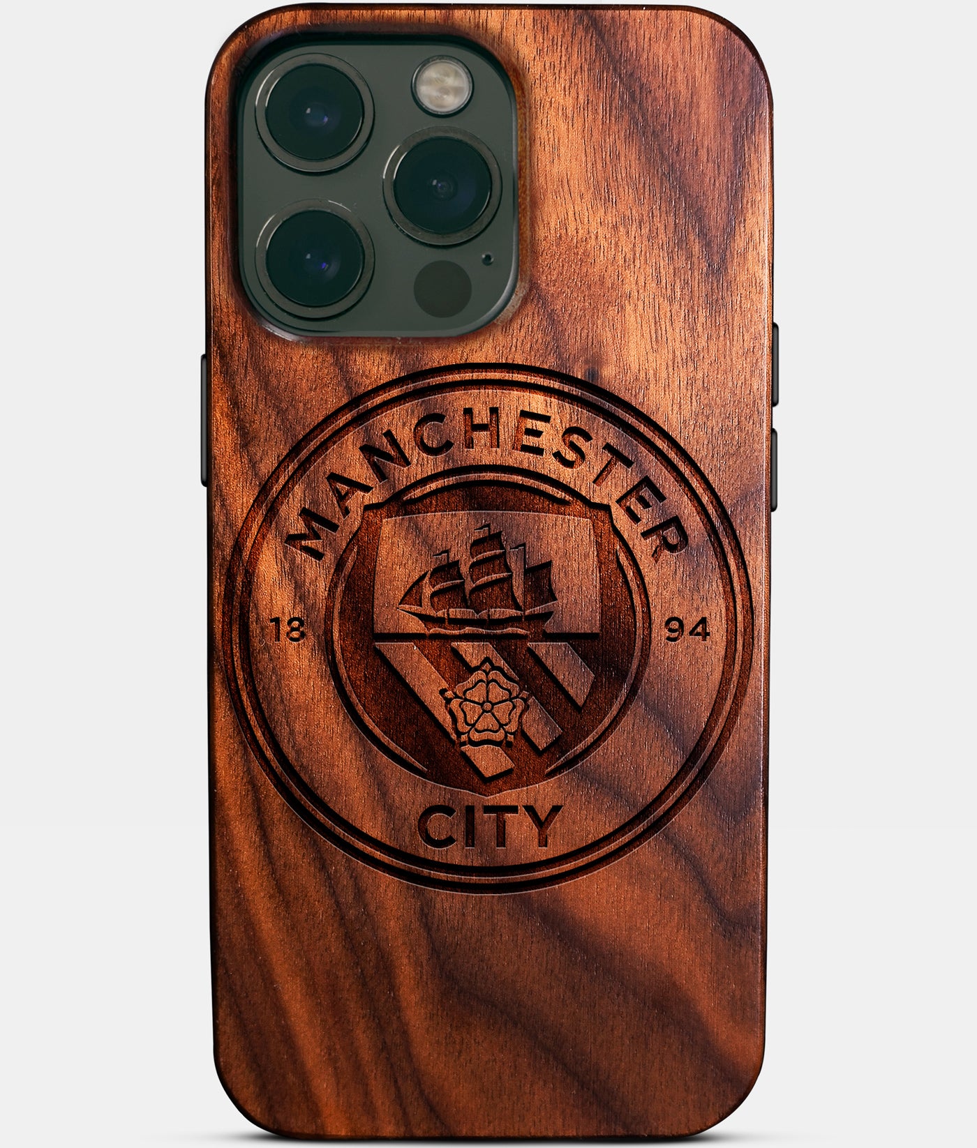 Custom Manchester City F.C. iPhone 14/14 Pro/14 Pro Max/14 Plus Case - Carved Wood Manchester City FC Cover - Eco-friendly Manchester City FC iPhone 14 Case - Custom Manchester City FC Gift For Him - Monogrammed Personalized iPhone 14 Cover By Engraved In Nature
