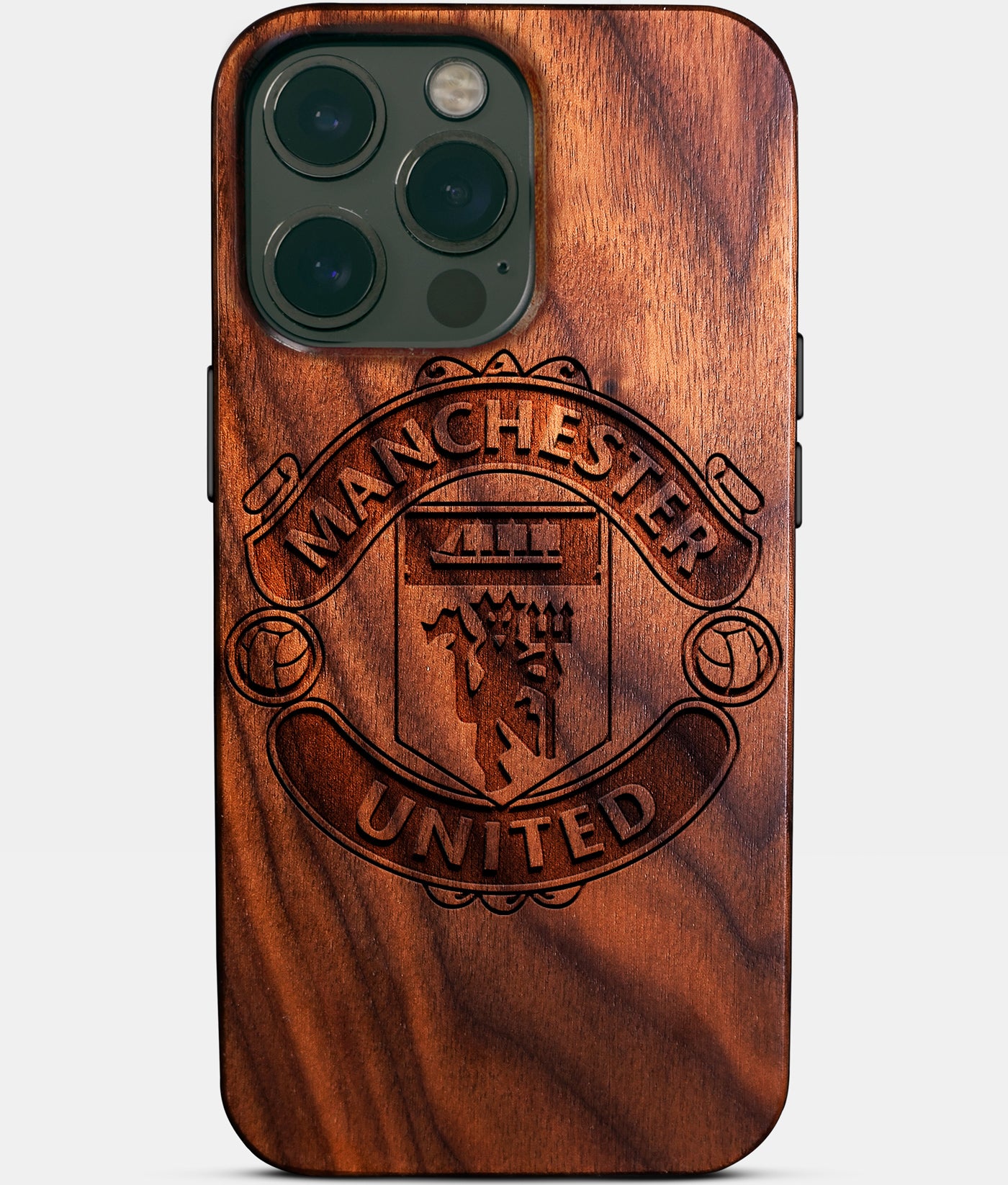 Custom Manchester United F.C. iPhone 14/14 Pro/14 Pro Max/14 Plus Case - Carved Wood Manchester United FC Cover - Eco-friendly Manchester United FC iPhone 14 Case - Custom Manchester United FC Gift For Him - Monogrammed Personalized iPhone 14 Cover By Engraved In Nature