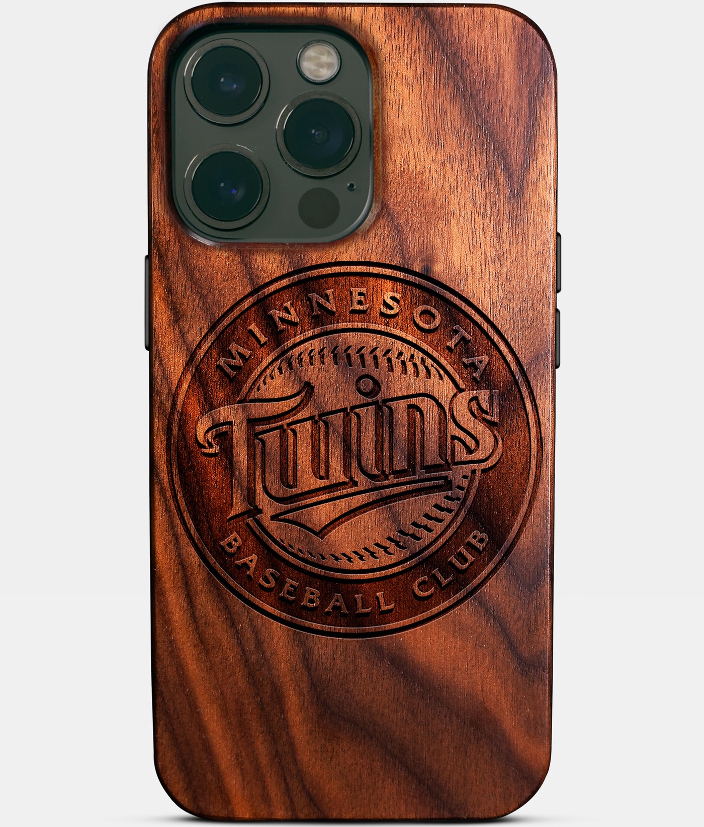 Custom Minnesota Twins iPhone 14/14 Pro/14 Pro Max/14 Plus Case - Carved Wood Twins Cover - Eco-friendly Minnesota Twins iPhone 14 Case - Custom Minnesota Twins Gift For Him - Monogrammed Personalized iPhone 14 Cover By Engraved In Nature