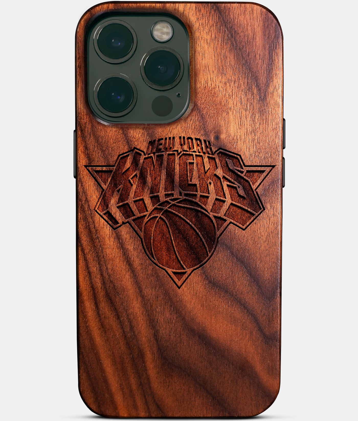 Custom New York Knicks iPhone 14/14 Pro/14 Pro Max/14 Plus Case - Carved Wood Knicks Cover - Eco-friendly New York Knicks iPhone 14 Case - Custom New York Knicks Gift For Him - Monogrammed Personalized iPhone 14 Cover By Engraved In Nature