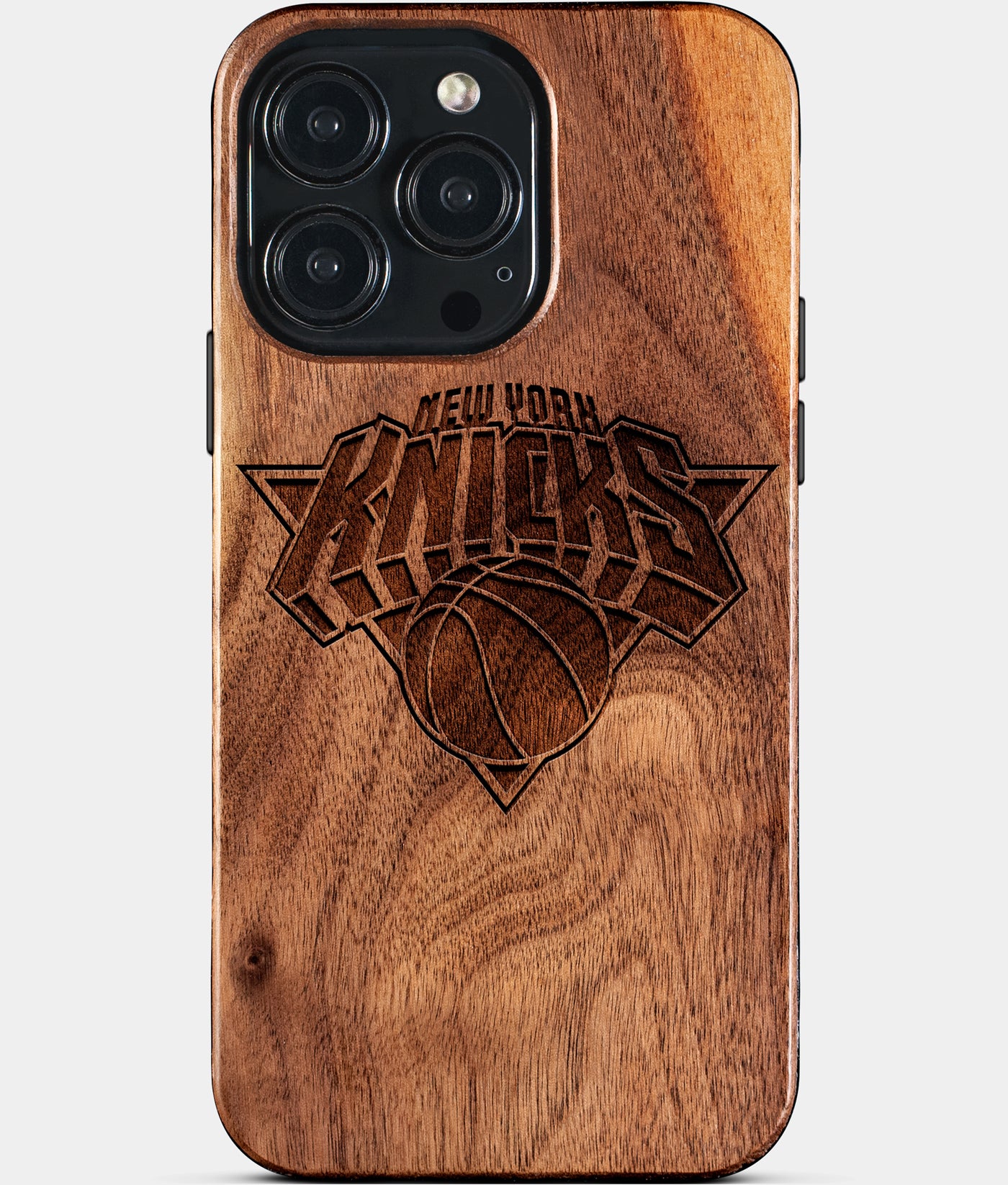 Custom New York Knicks iPhone 15/15 Pro/15 Pro Max/15 Plus Case - Carved Wood Knicks Cover - Eco-friendly New York Knicks iPhone 15 Case - Custom New York Knicks Gift For Him - Monogrammed Personalized iPhone 15 Cover By Engraved In Nature