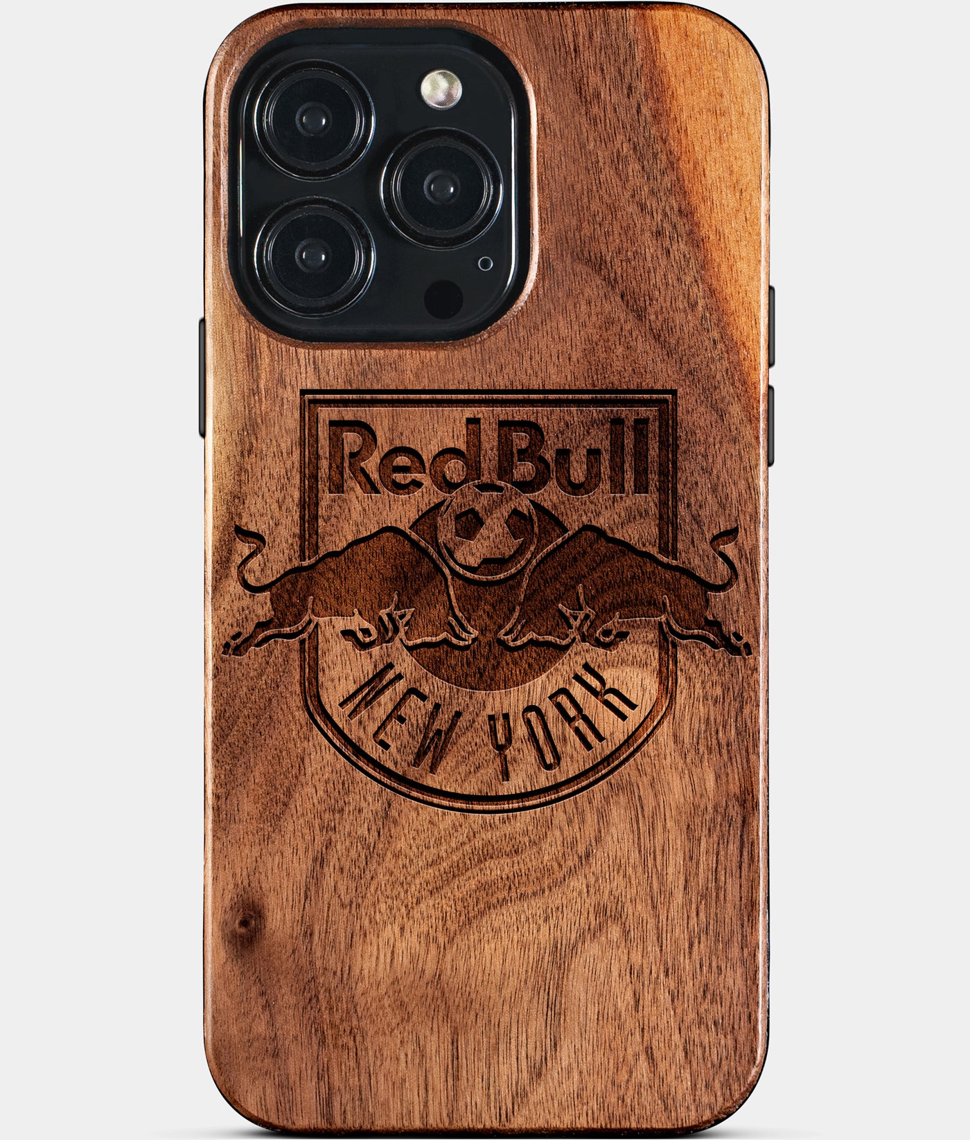 Custom New York Red Bulls iPhone 15/15 Pro/15 Pro Max/15 Plus Case - Carved Wood Nationals Cover - Eco-friendly New York Red Bulls iPhone 15 Case - Custom New York Red Bulls Gift For Him - Monogrammed Personalized iPhone 15 Cover By Engraved In Nature