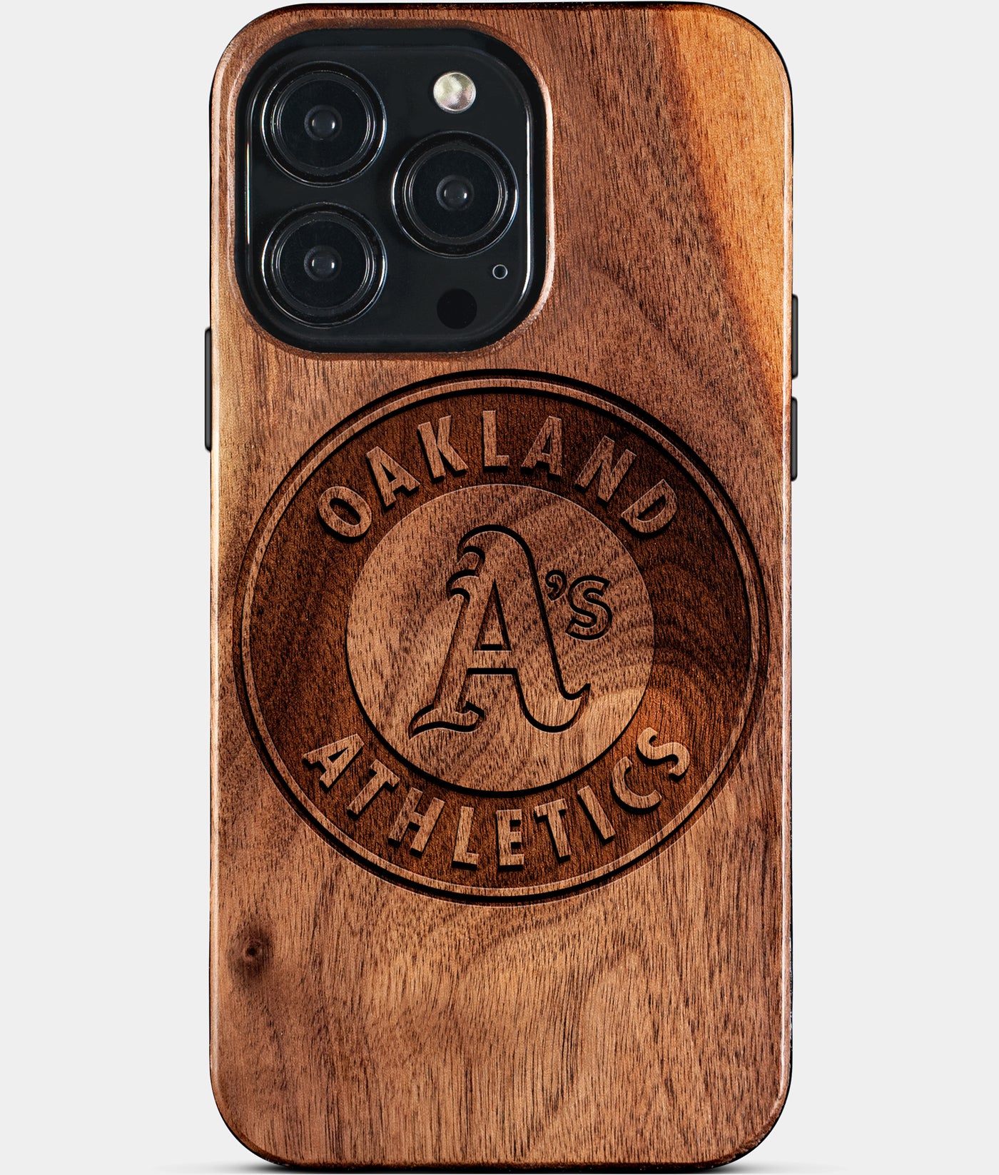 Custom Oakland Athletics iPhone 15/15 Pro/15 Pro Max/15 Plus Case - Carved Wood Athletics Cover - Eco-friendly Oakland Athletics iPhone 15 Case - Custom Oakland Athletics Gift For Him - Monogrammed Personalized iPhone 15 Cover By Engraved In Nature