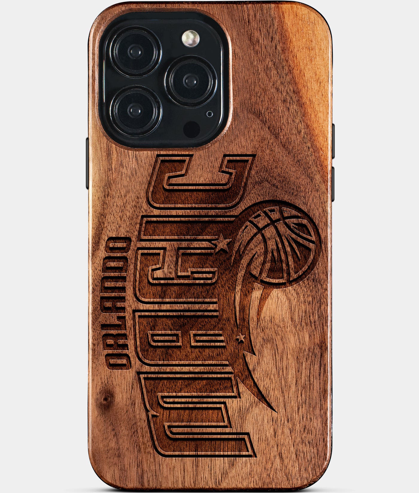 Custom Orlando Magic iPhone 15/15 Pro/15 Pro Max/15 Plus Case - Carved Wood Magic Cover - Eco-friendly Orlando Magic iPhone 15 Case - Custom Orlando Magic Gift For Him - Monogrammed Personalized iPhone 15 Cover By Engraved In Nature
