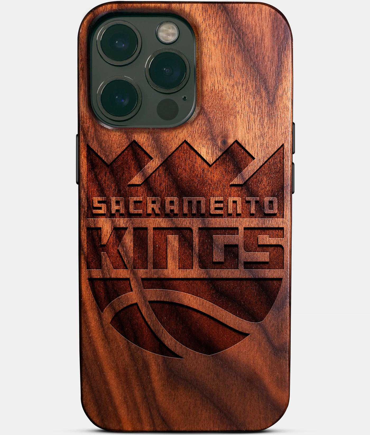 Custom Sacramento Kings iPhone 14/14 Pro/14 Pro Max/14 Plus Case - Carved Wood Kings Cover - Eco-friendly Sacramento Kings iPhone 14 Case - Custom Sacramento Kings Gift For Him - Monogrammed Personalized iPhone 14 Cover By Engraved In Nature