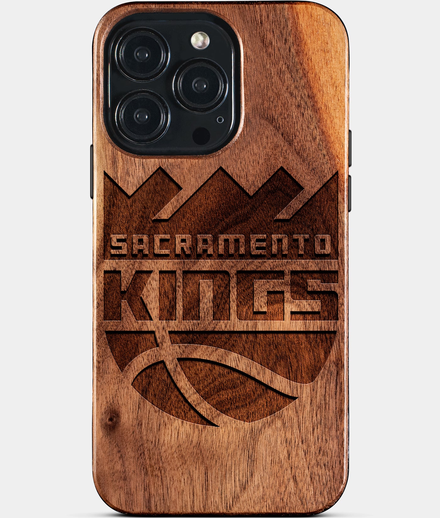Custom Sacramento Kings iPhone 15/15 Pro/15 Pro Max/15 Plus Case - Carved Wood Kings Cover - Eco-friendly Sacramento Kings iPhone 15 Case - Custom Sacramento Kings Gift For Him - Monogrammed Personalized iPhone 15 Cover By Engraved In Nature
