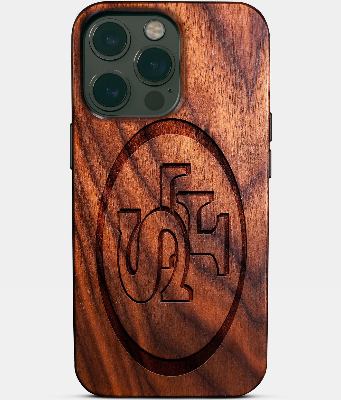Custom San Francisco 49ers iPhone 14/14 Pro/14 Pro Max/14 Plus Case - Carved Wood 49ers Cover - Eco-friendly San Francisco 49Ers iPhone 14 Case - Custom San Francisco 49Ers Gift For Him - Monogrammed Personalized iPhone 14 Cover By Engraved In Nature