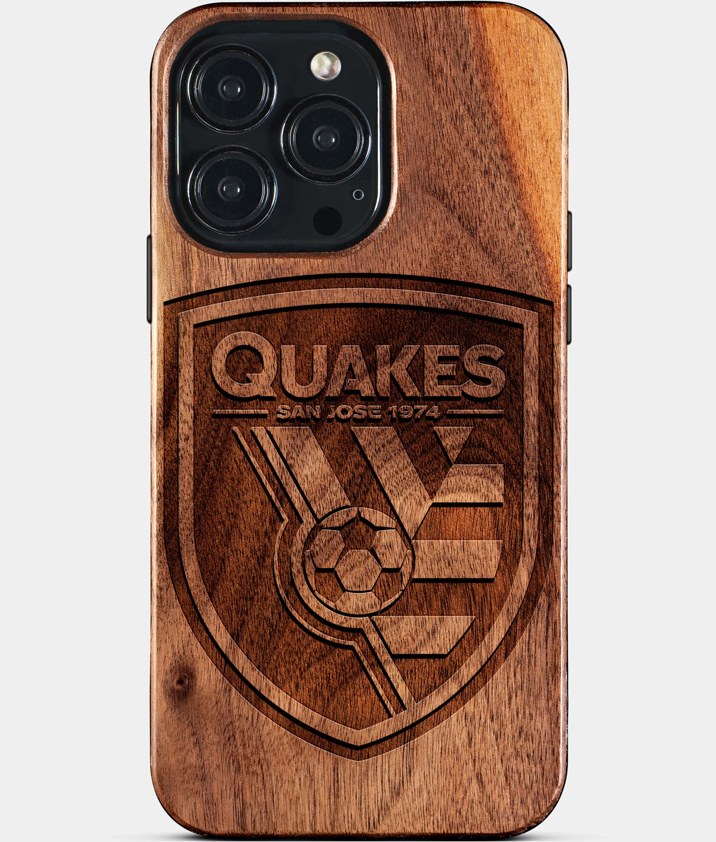 Custom San Jose Earthquakes iPhone 15/15 Pro/15 Pro Max/15 Plus Case - Carved Wood San Jose Earthquakes Cover - Eco-friendly San Jose Earthquakes iPhone 15 Case - Custom San Jose Earthquakes Gift For Him - Monogrammed Personalized iPhone 15 Cover By Engraved In Nature