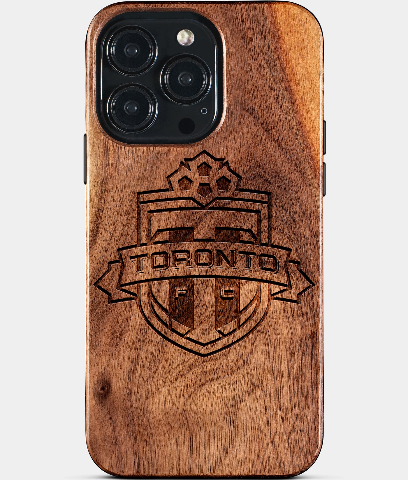 Custom Toronto FC iPhone 15/15 Pro/15 Pro Max/15 Plus Case - Carved Wood Toronto FC Cover - Eco-friendly Toronto FC iPhone 15 Case - Custom Toronto FC Gift For Him - Monogrammed Personalized iPhone 15 Cover By Engraved In Nature