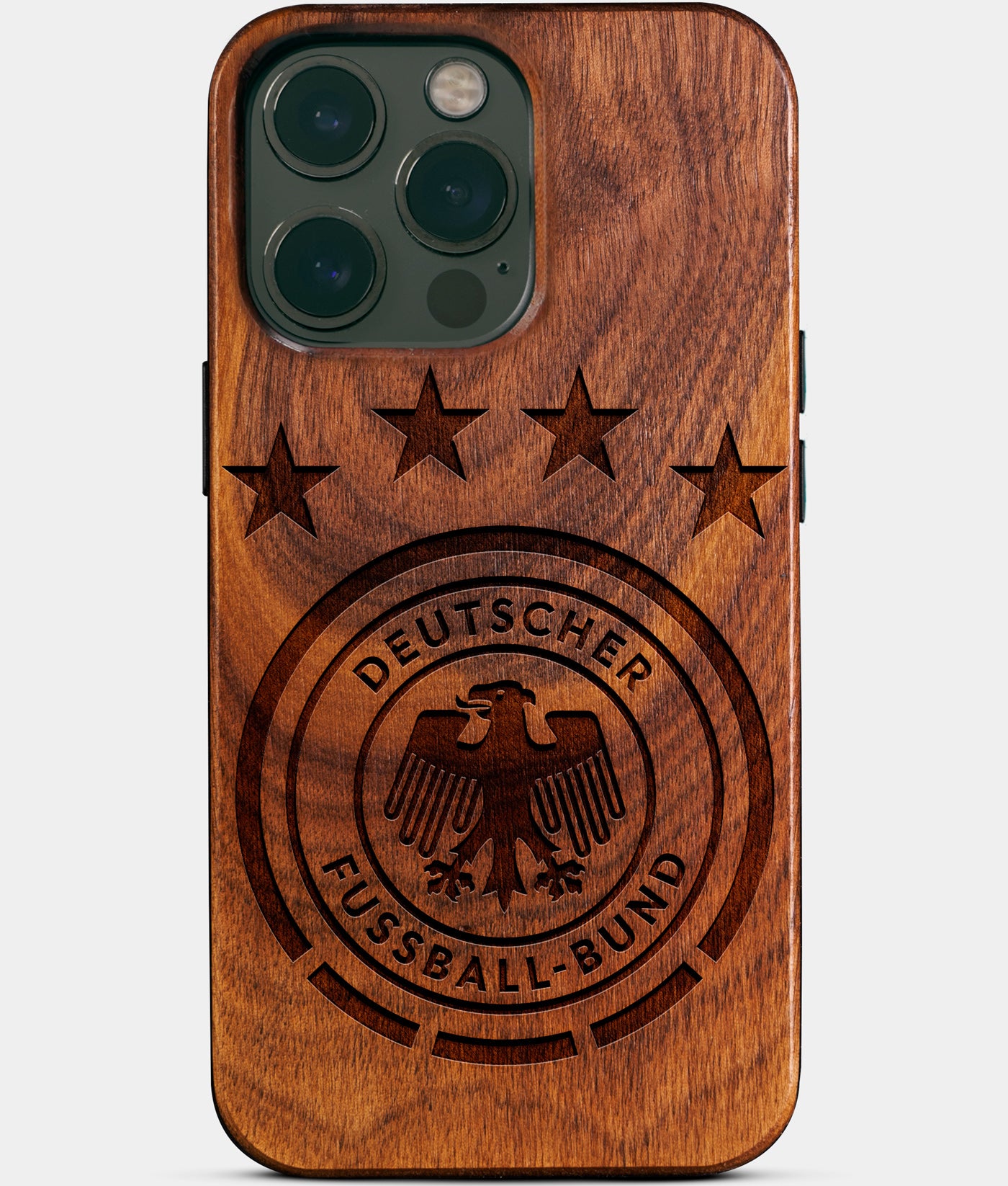 Custom Germany National Football iPhone Cases - Personalized Deutscher Fussball Bund Gifts For Men - 2022 Deutscher Fussball Bund Christmas Gifts - Carved Wood Custom German Gift For Him - Monogrammed unusual Deutscher Fussball Bund iPhone 14 | iPhone 14 Pro | 14 Plus Covers | iPhone 13 | iPhone 13 Pro | iPhone 13 Pro Max | iPhone 12 Pro Max | iPhone 12| iPhone 11 Pro Max | iPhone X/XS Max/XR | iPhone SE Covers By Engraved In Nature