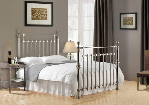 Chrome Double Metal Bed Frame 