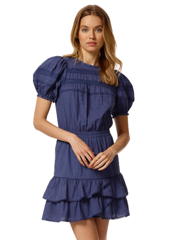 WASHED DENIM TIERED MINI DRESS – Stellah® - Official Site