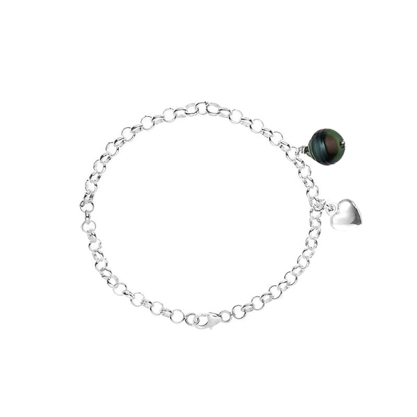 Bracelet- Perle de Tahiti- Diamètre 9-10 mm- Bijou Femme