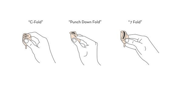 Best Menstrual Cup Folds C-Fold  Punch Down Fold  7 Fold