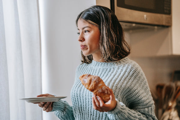 woman eating sweets