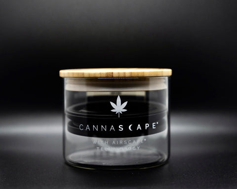 Cannascape® Stainless Steel Matte Black Stash Jar