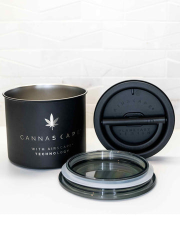Cannascape® Stainless Steel Matte White Stash Jars