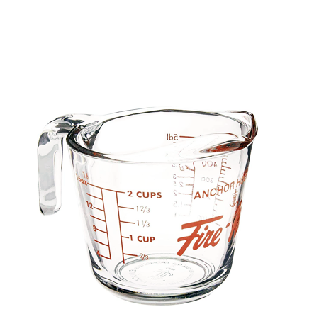  Anchor Hocking Fire-King Measuring Cup, Glass, 4-Cup: Clear  Measuring Cup: Home & Kitchen